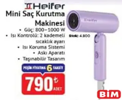 HEİFER MİNİ SAÇ KURUTMA MAKİNESİ